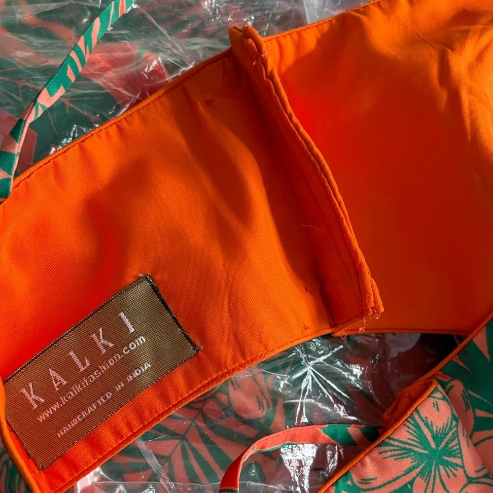 Kalki Orange and Green Embellished Lehenga Set - Picture 13 of 13